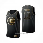 Camiseta Golden Edition Los Angeles Clippers Paul George #13 Negro