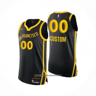 Camiseta Golden State Warriors Personalizada Ciudad Autentico 2023-24 Negro