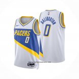 Camiseta Indiana Pacers Tyrese Haliburton NO 0 Ciudad 2025-26 Blanco