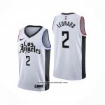 Camiseta Los Angeles Clippers Kawhi Leonard #2 Ciudad 2019-20 Blanco
