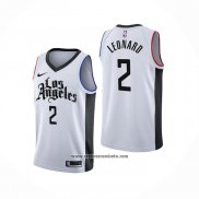 Camiseta Los Angeles Clippers Kawhi Leonard #2 Ciudad 2019-20 Blanco