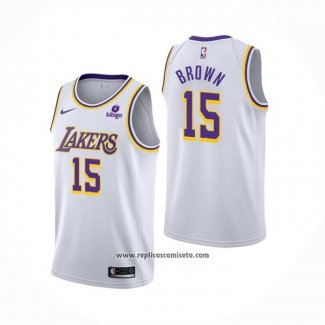 Camiseta Los Angeles Lakers Jabari Brown #15 Association 2021-22 Blanco