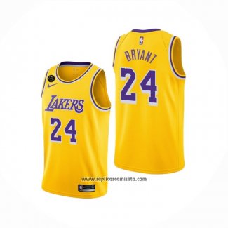 Camiseta Los Angeles Lakers Kobe Bryant #24 Icon 2018-19 Amarillo