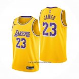 Camiseta Los Angeles Lakers LeBron James #23 Icon 2020-21 Amarillo