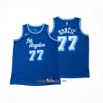 Camiseta Los Angeles Lakers Luka Doncic NO 77 Classic 2024-25 Azul