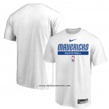 Camiseta Manga Corta Dallas Mavericks Practice Performance 2022-23 Blanco