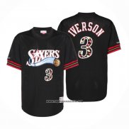 Camiseta Manga Corta Philadelphia 76ers Allen Iverson #3 Negro2