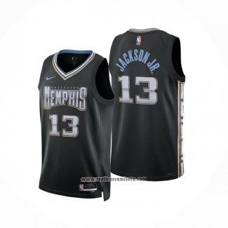 Camiseta Memphis Grizzlies Jaren Jackson JR. #13 Ciudad 2022-23 Negro