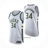 Camiseta Milwaukee Bucks Giannis Antetokounmpo #34 Association Autentico Blanco