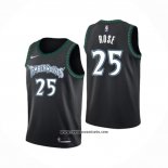 Camiseta Minnesota Timberwolves Derrick Rose #25 Classic Negro