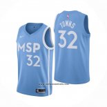 Camiseta Minnesota Timberwolves Karl-Anthony Towns #32 Ciudad Edition 2019-20 Azul