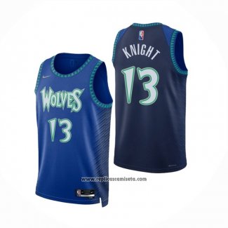 Camiseta Minnesota Timberwolves Nathan Knight #13 Ciudad 2021-22 Azul