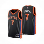 Camiseta New York Knicks Carmelo Anthony #7 Ciudad 2022-23 Negro