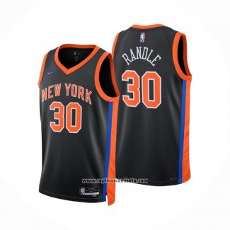 Camiseta New York Knicks Julius Randle #30 Ciudad 2022-23 Negro