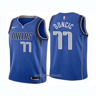 Camiseta Nino Dallas Mavericks Luka Doncic #77 Icon 2018 Azul