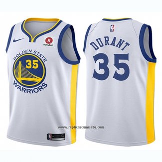 Camiseta Nino Golden State Warriors Kevin Durant #35 2017-18 Blanco