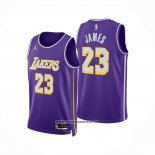 Camiseta Nino Los Angeles Lakers LeBron James NO 23 Statement 2025-26 Violeta