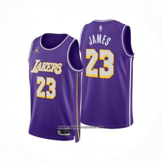 Camiseta Nino Los Angeles Lakers LeBron James NO 23 Statement 2025-26 Violeta