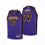 Camiseta Nino Los Angeles Lakers Luka Doncic NO 77 Statement 2024 Violeta