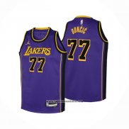 Camiseta Nino Los Angeles Lakers Luka Doncic NO 77 Statement 2024 Violeta