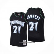 Camiseta Nino Minnesota Timberwolves Kevin Garnett #21 Hardwood Classics Throwback 1997-98 Negro