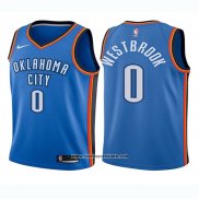 Camiseta Nino Oklahoma City Thunder Russell Westbrook #0 Icon 2017-18 Azul