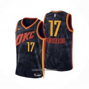 Camiseta Oklahoma City Thunder Aleksej Pokusevski #17 Ciudad 2023-24 Negro