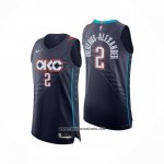 Camiseta Oklahoma City Thunder Shai Gilgeous Alexander NO 2 Ciudad Authentic 2025-26 Azul