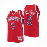 Camiseta Philadelphia 76ers Allen Iverson #3 Mitchell & Ness 1996-97 Rojo