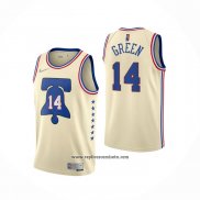 Camiseta Philadelphia 76ers Danny Green #14 Earned 2020-21 Crema