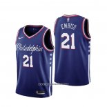 Camiseta Philadelphia 76ers Joel Embiid #21 Ciudad 2019-20 Azul