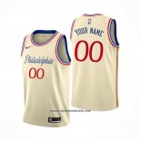 Camiseta Philadelphia 76ers Personalizada Ciudad 2019-20 Crema