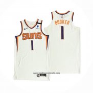 Camiseta Phoenix Suns Devin Booker #1 Association Autentico 2021 Blanco