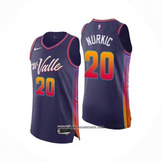 Camiseta Phoenix Suns Jusuf Nurkic #20 Ciudad Autentico 2023-24 Violeta