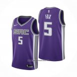 Camiseta Sacramento Kings De'Aaron Fox #5 Icon Violeta