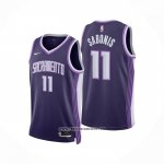 Camiseta Sacramento Kings Domantas Sabonis NO 11 Ciudad 2025-26 Violeta