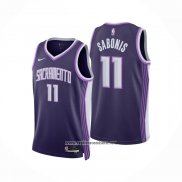 Camiseta Sacramento Kings Domantas Sabonis NO 11 Ciudad 2025-26 Violeta