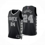Camiseta San Antonio Spurs Devin Vassell NO 24 Statement 2024-25 Negro