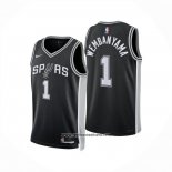Camiseta San Antonio Spurs Victor Wembanyama NO 1 Icon 2024-25 Negro