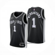 Camiseta San Antonio Spurs Victor Wembanyama NO 1 Icon 2024-25 Negro