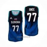 Camiseta Slovenia Luka Doncic #77 Tokyo 2021 Azul2
