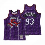 Camiseta Toronto Raptors Bape #93 Hardwood Classic Violeta