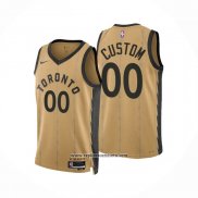 Camiseta Toronto Raptors Personalizada Ciudad 2023-24 Oro