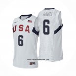 Camiseta USA 2008 LeBron James #6 Blanco