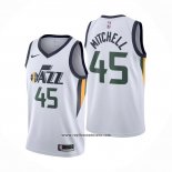 Camiseta Utah Jazz Donovan Mitchell #45 Association Blanco