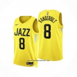 Camiseta Utah Jazz Jarred Vanderbilt #8 Icon 2022-23 Amarillo