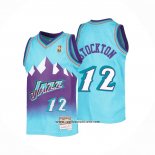 Camiseta Utah Jazz John Stockton #12 Mitchell & Ness 1996-97 Azul