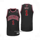 Camiseta Chicago Bulls Derrick Rose #1 Negro