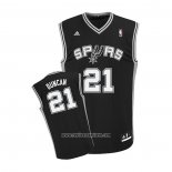 Camiseta San Antonio Spurs Tim Duncan #21 Retro Negro