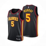 Camiseta Atlanta Hawks Dejounte Murray #5 Statement 2022-23 Negro